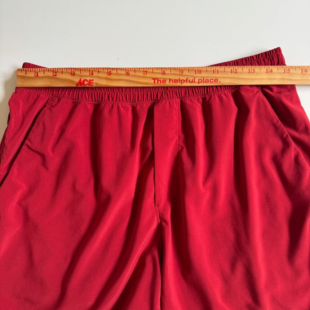 Lululemon Pace Breaker Linerless Short Workout Large M7AQES Terra Orange Red EUC - Picture 13 of 16